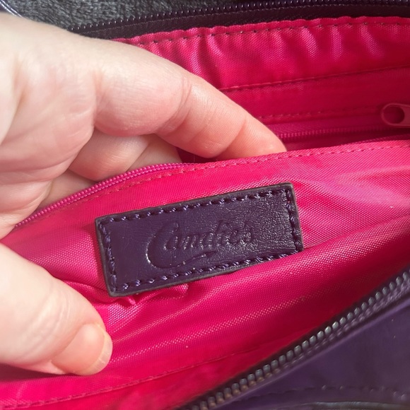 Vintage Candies Purple Faux Leather Oblong Clutch Pink Lined 2000s Bratz Barbie - Picture 7 of 10